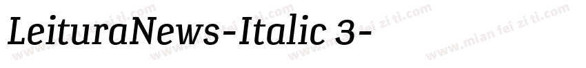 LeituraNews-Italic 3字体转换